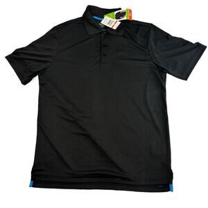 Haggar Breathable Comfort Polo Shirt Polyester Black Men's Size S